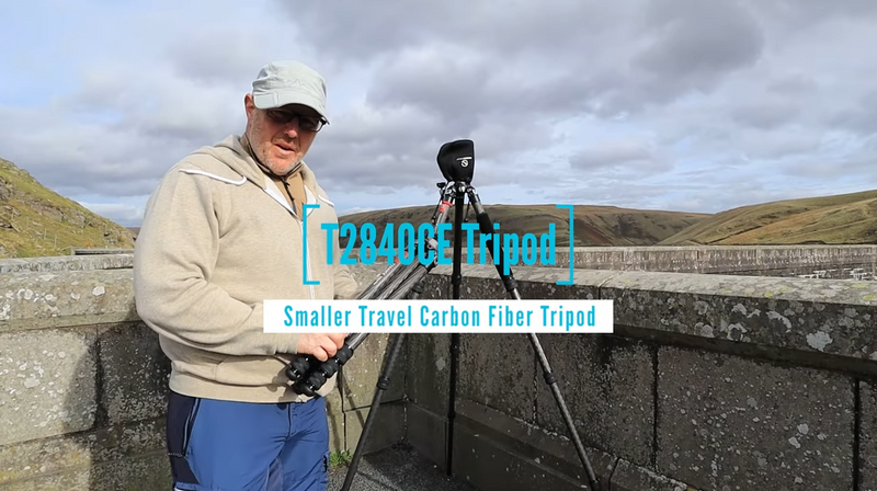 Carbon Fibre travel Sunwayfoto T2840CE Tripod, Lightweight carry backpacking street photography