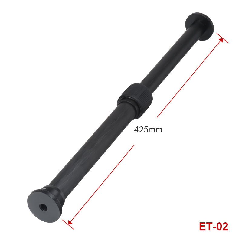 ET-01/ET-02 24mm,Carbon Fiber Tripod Center Column ,Monopod Extender Rod,2 Section Extension Pole for DSLR with 1/4'' and 3/8'' Screw
