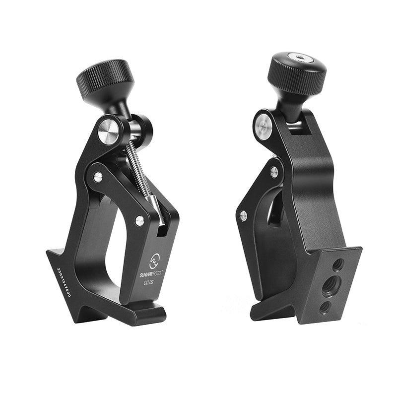 CC-09 Universal Binocular Tripod Adapter Super Clamp with Arca Swiss Plate,Compatible with All Tripods,1/4&3/8
