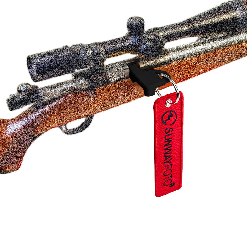 CF-01 Chamber Safety Flag for Rifle Handgun Shotgun with Bright Red Key Chain Tags - Universal Gun Accessories