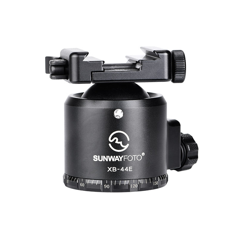 XB-44E 44mm Low-profile Ballhead without notch with Picatinny to Arca Swiss Adapter  Duo-Lever Clamp SDC-50 for Shooting Tripod