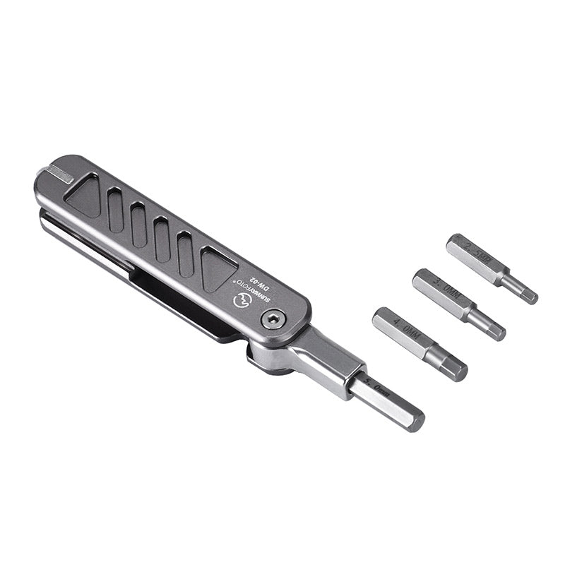 DW-02 Folding Tool Set with Hex Key Wrenches Stainless Steel 2.5/3/4/8mm