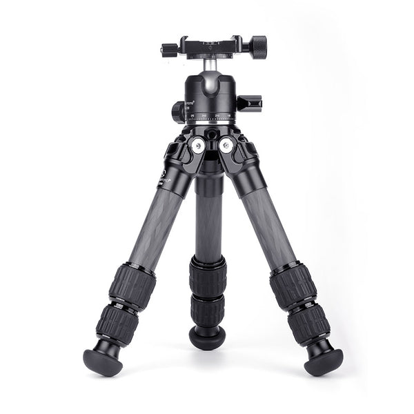 T1C30N Mini Carbon Fiber Tripod for iPhone and DSLR Camera and Ballhead,3 Sections