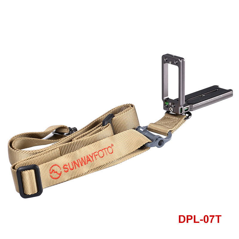 DPL-07 Arca Swiss L-bracket for DSLR Camera with QD Sling Swivel Socket, Universal L Plate