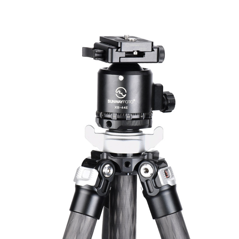 XB-44E 44mm Low-profile Ballhead without notch with Picatinny to Arca Swiss Adapter  Duo-Lever Clamp SDC-50 for Shooting Tripod