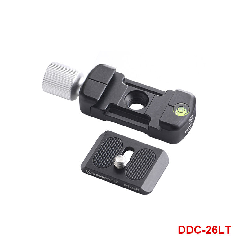 DDC-26LT QR-Plate+Clamp combo Compatible with Arca/RRS QR Plate (26mm) Screw-knob Clamp Aluminum Material