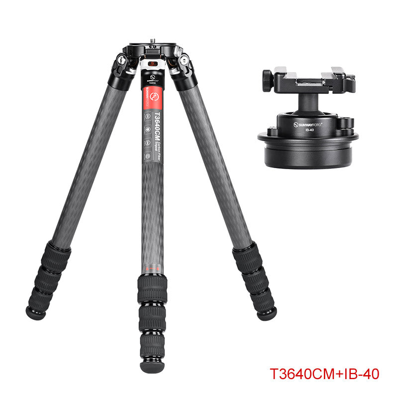 T3640CM	Master Series Carbon Fiber Tripod, 4 Leg Sections, Top Tube Diameter 36mm