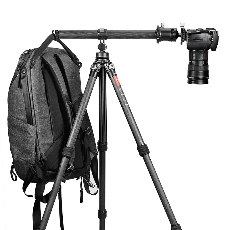CCB-01 32mm Carbon Tripod overhead arm with 2-way head kit DSLR overhead mount for horizontal shooting