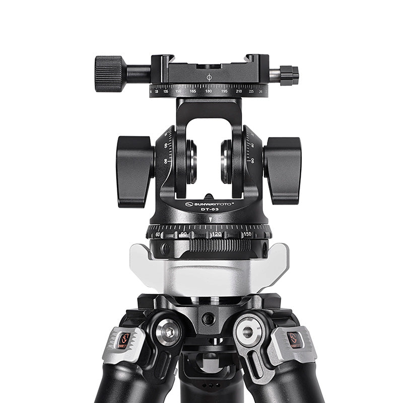 DT-03R Tilt Head with 360 Degree Panoramic Arca Swiss Clamp for Monopod and Tripod 33lbs(30KG) Load Capacity