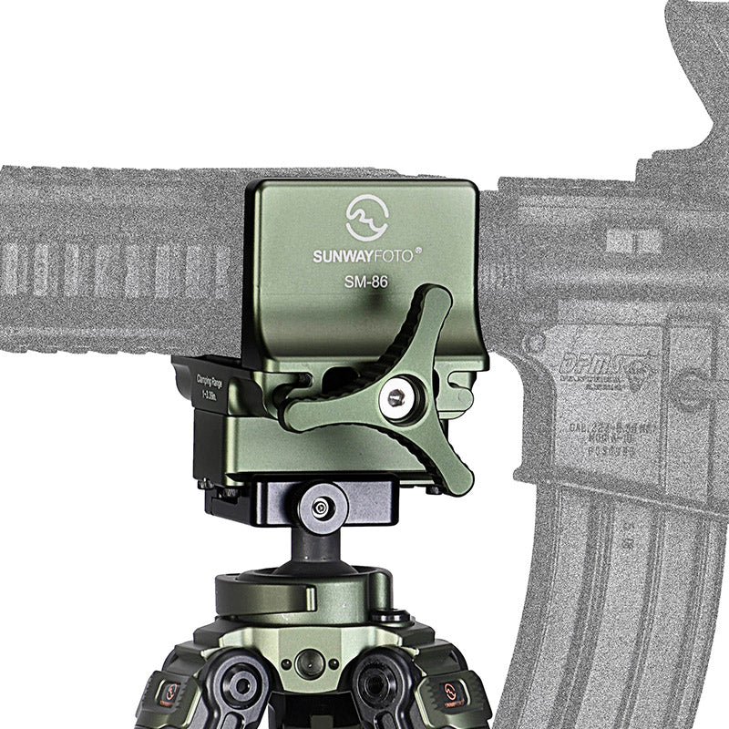 SM-86 Hunting Tripod Rifles Gun Rest for Shooting Saddle Mount to Arca Swiss Clamp Adapter