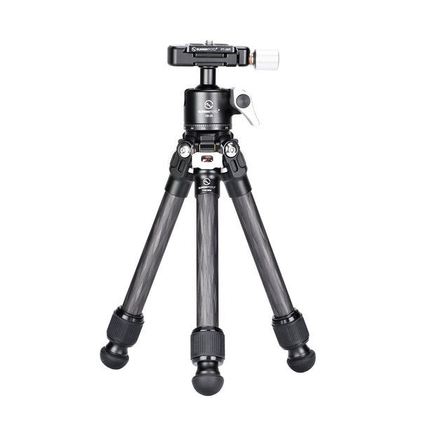 T16C20NII+XB-25  Mini Carbon Fiber Tripod for IPhone and DLSR and 25mm Ballhead,2 Sections