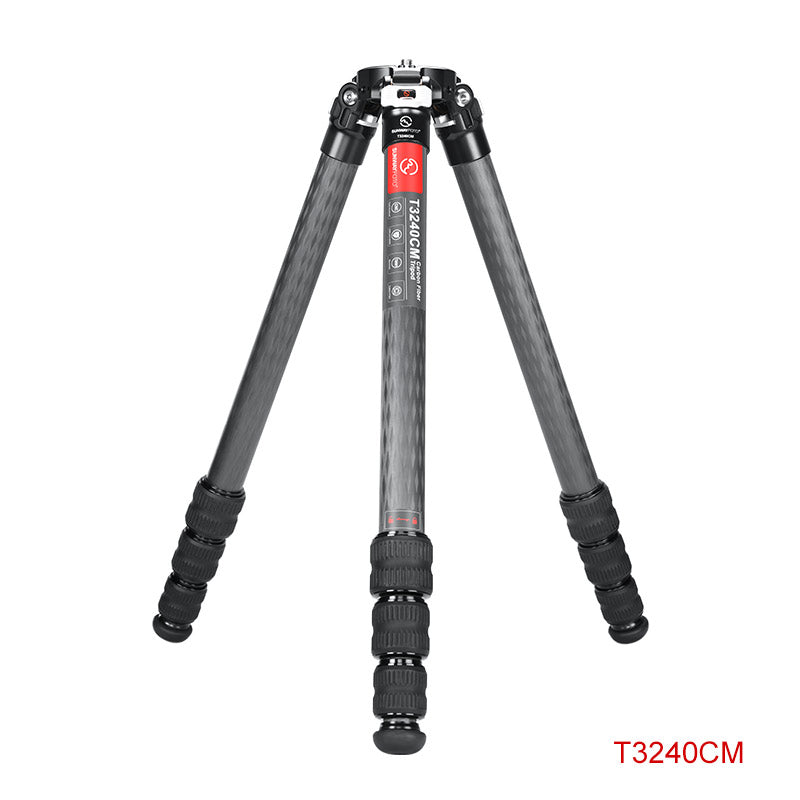T3240CM	Master Series Carbon Fiber Tripod, 4 Leg Sections, Top Tube Diameter 32mm